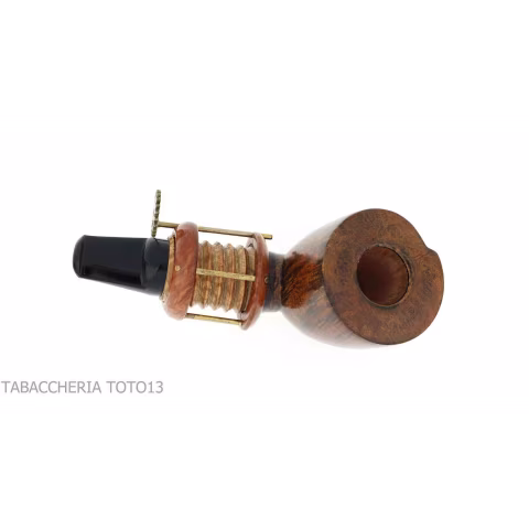 Gheppo Punk Gear pipe, billiard cutty shape, natural briar finish - Tobacco Pipes - Natural root