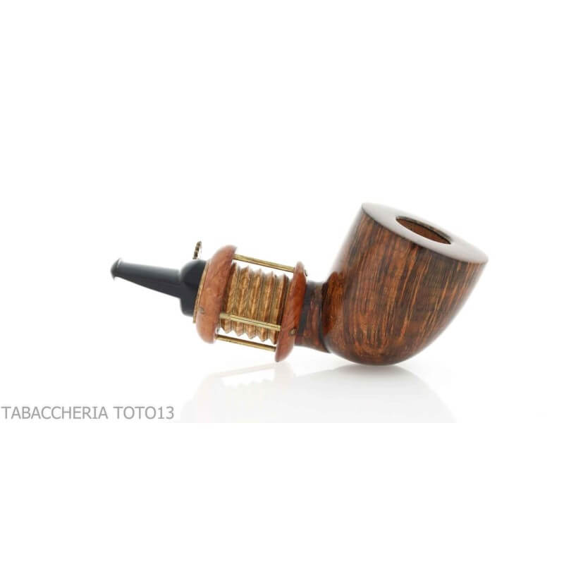 Pipe Gheppo Punk Gear, forme cutty billard, finition bruyère naturelle - Gheppo Italian Pipes