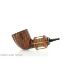 Gheppo Punk Gear pipe, billiard cutty shape, natural briar finish - Tobacco Pipes - Natural root