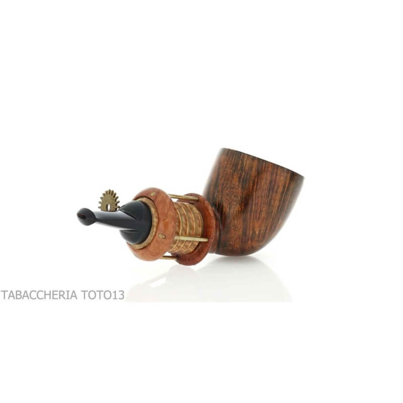 Pipe Gheppo Punk Gear, forme cutty billard, finition bruyère naturelle - Gheppo Italian Pipes