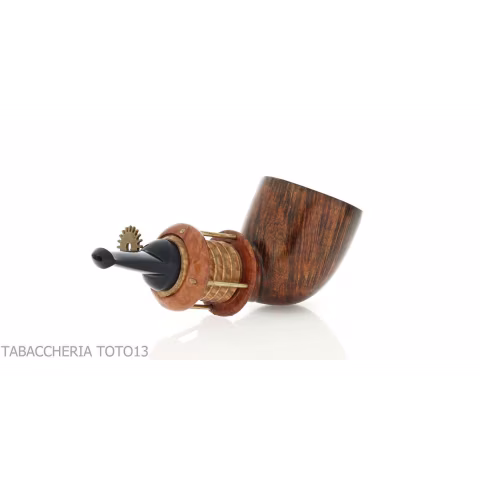 Gheppo Punk Gear pipe, billiard cutty shape, natural briar finish - Tobacco Pipes - Natural root