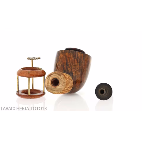 Gheppo Punk Gear pipe, billiard cutty shape, natural briar finish - Tobacco Pipes - Natural root