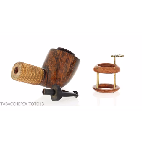 Gheppo Punk Gear pipe, billiard cutty shape, natural briar finish - Tobacco Pipes - Natural root