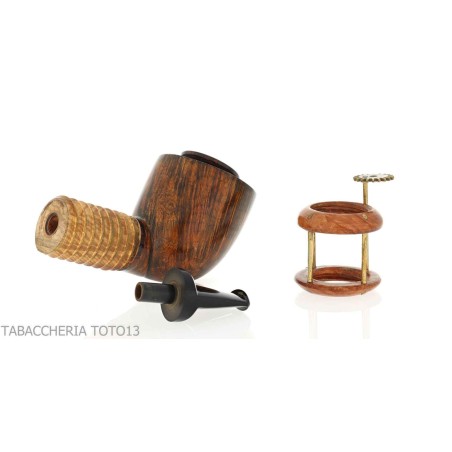 Pipa Gheppo Punk Gear, forma de corte de billar, acabado de brezo natural - Pipas de Tabaco