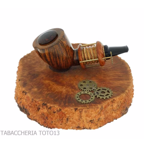 Gheppo Punk Gear pipe, billiard cutty shape, natural briar finish - Tobacco Pipes - Natural root