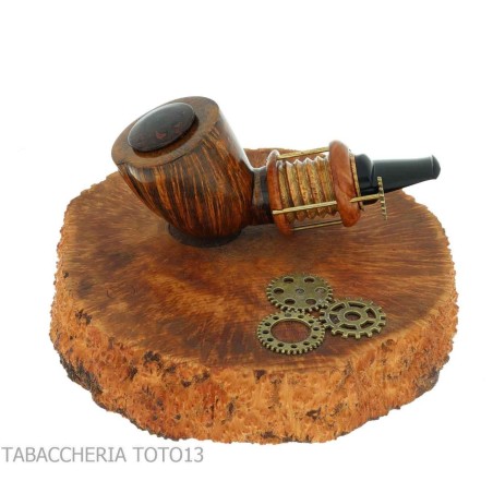 Pipa Gheppo Punk Gear, forma de corte de billar, acabado de brezo natural - Pipas de Tabaco