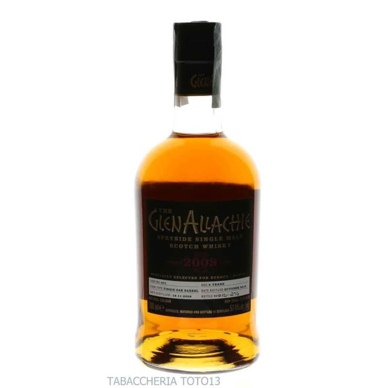 GlenAllachie 9 Y.o. single cask Virgin Oak Vol.57,4% Cl.70 - Glenallachie Distillers