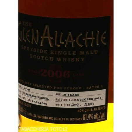 GlenAllachie 12 Y.o. single Bourbon Barrel Vol.61,4% Cl.70 Glenallachie Distillers Whisky