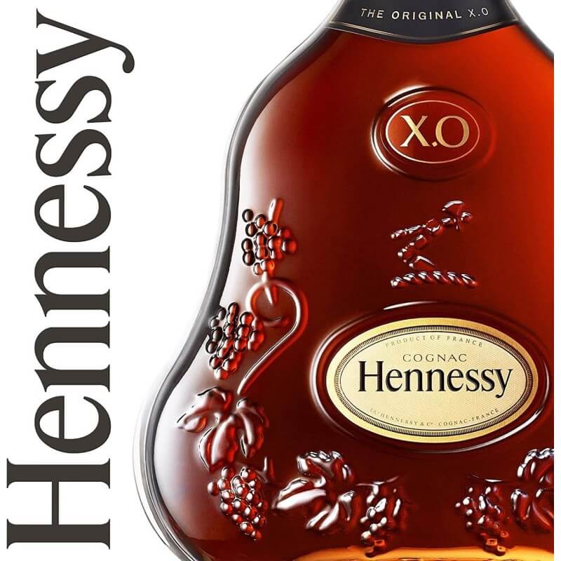 Extra old Hennessy X.O.  Luxury cognac to give as a gift