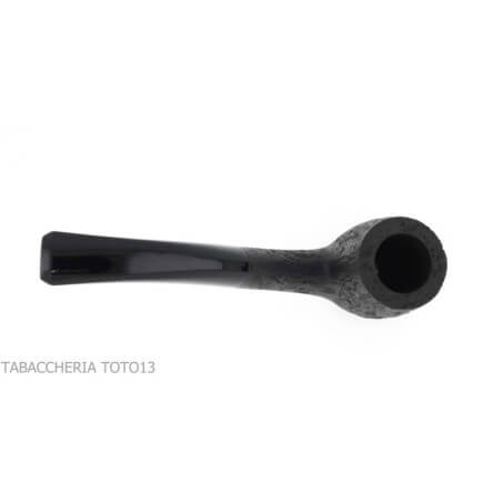 Tsuge English mixture tasting pipe 21 mm Billiard curved black sandblasted