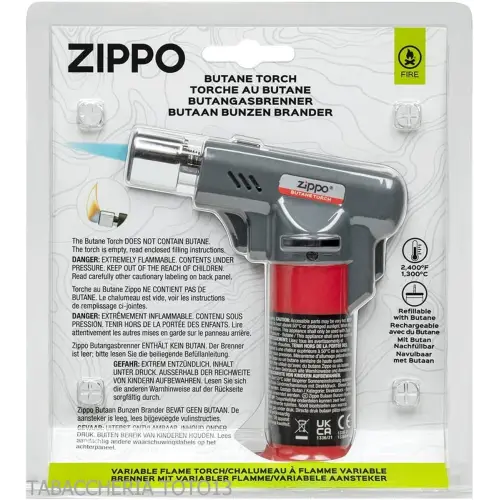 Soplete de butano Zippo - dos modos de llama - Alumbradores