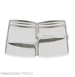 Etui à cigarettes arrondi 12 cigarettes en acier brossé - Accessoires Pour Cigarettes et Rolling - Métal