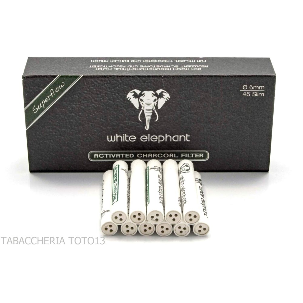 White Elephant Aktivkohlefilter 6mm Slim - Zubehör für Tabakpfeifen