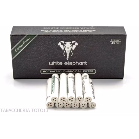 White elephant activated carbon filters 6mm Slim - Accessories for tobacco pipes - Ceramic