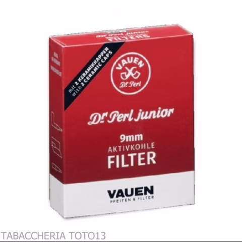 Vauen Dr Perl Junior Filters 9 mm with activated carbon 40 pieces - Accessories for tobacco pipes - Ceramic