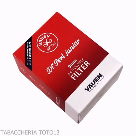 Vauen Dr Perl Junior Filters 9 mm with activated carbon 40 pieces - Accessories for tobacco pipes - Ceramic
