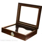 Befeuchtete Box für Briar-Zigarren mit Glasdeckel, komplett mit Aschenbecher, Cutter - Zubehör Cigar