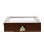 Befeuchtete Box für Briar-Zigarren mit Glasdeckel, komplett mit Aschenbecher, Cutter - Zubehör Cigar