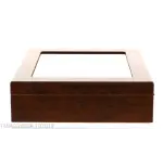 Befeuchtete Box für Briar-Zigarren mit Glasdeckel, komplett mit Aschenbecher, Cutter - Zubehör Cigar