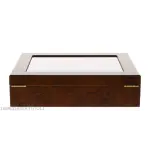 Befeuchtete Box für Briar-Zigarren mit Glasdeckel, komplett mit Aschenbecher, Cutter - Zubehör Cigar