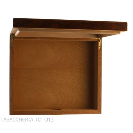 Befeuchtete Box für Briar-Zigarren mit Glasdeckel, komplett mit Aschenbecher, Cutter - Zubehör Cigar
