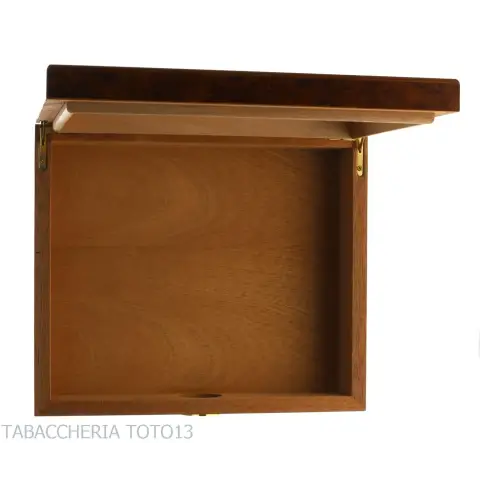 Befeuchtete Box für Briar-Zigarren mit Glasdeckel, komplett mit Aschenbecher, Cutter - Zubehör Cigar