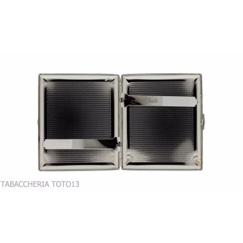 Case for 20 cigarettes with satin steel finish-Cigarette case