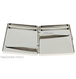 Case for 20 cigarettes with satin steel finish-Cigarette case