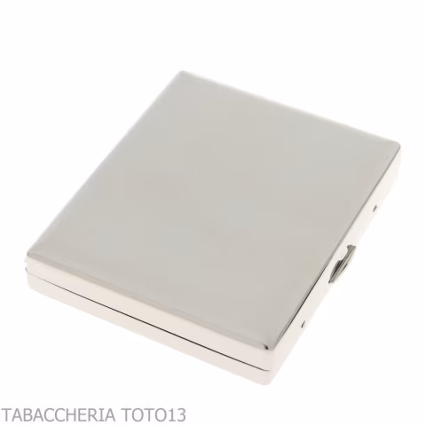 Case for 20 cigarettes with satin steel finish-Cigarette case