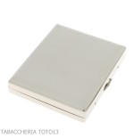 Case for 20 cigarettes with satin steel finish-Cigarette case