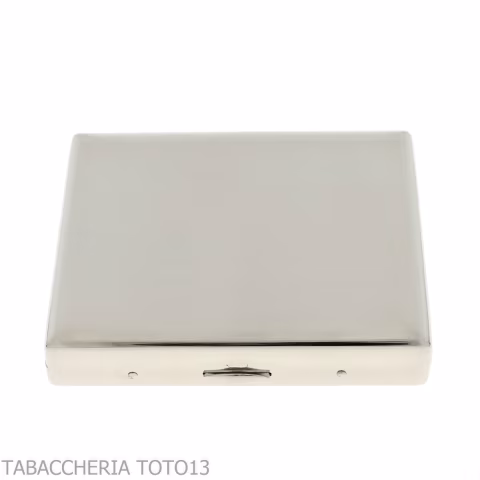 Case for 20 cigarettes with satin steel finish-Cigarette case