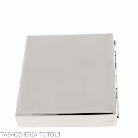 Case for 20 cigarettes with satin steel finish-Cigarette case