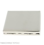 Case for 20 cigarettes with satin steel finish-Cigarette case