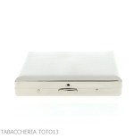 Case for 20 cigarettes with satin steel finish-Cigarette case