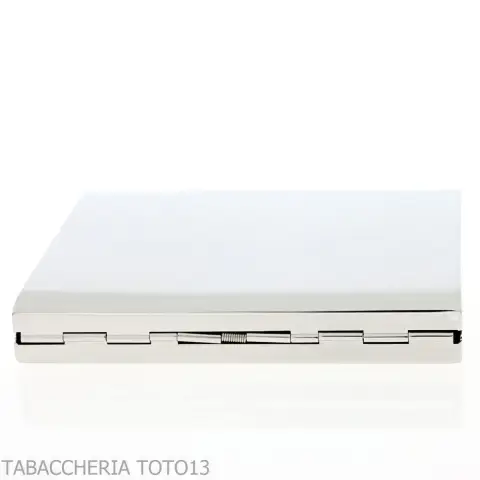 Pitillera en plata satinada para 20 cigarrillos - Accesorios Para Cigarrillos y Laminado
