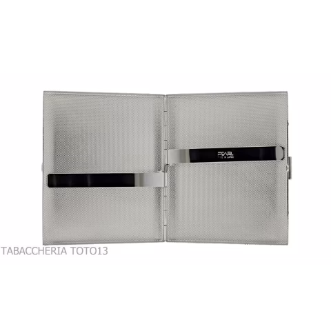 Pitillera en plata satinada para 20 cigarrillos-Caja de cigarrillos