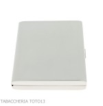 Pitillera en plata satinada para 20 cigarrillos-Caja de cigarrillos
