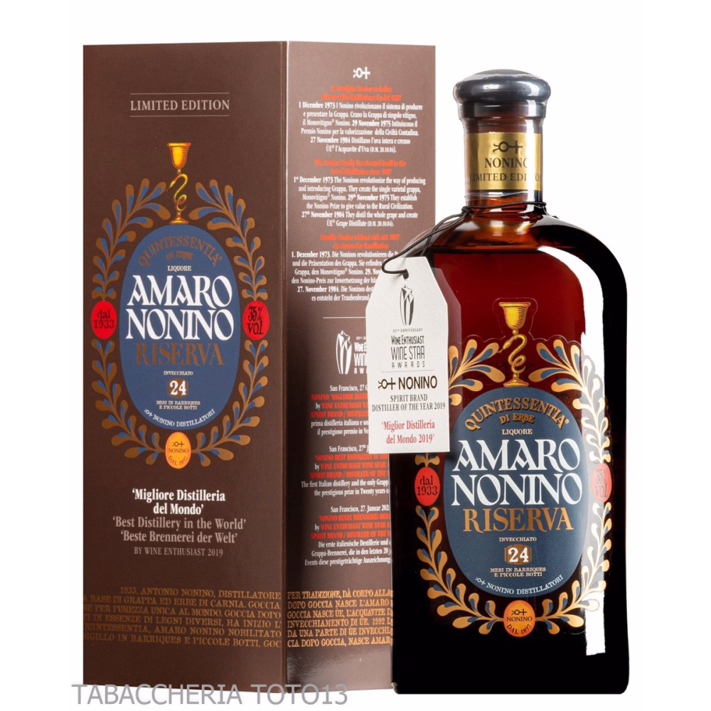 Nonino Amaro Quintessentia reserve 24 months Vol. 35% Cl.70 - Spirits - Flowers
