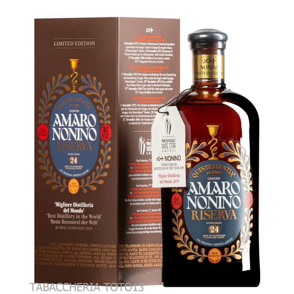 Nonino Amaro Quintessentia riserva 24 mesi Vol.35% Cl.70 - Distillati