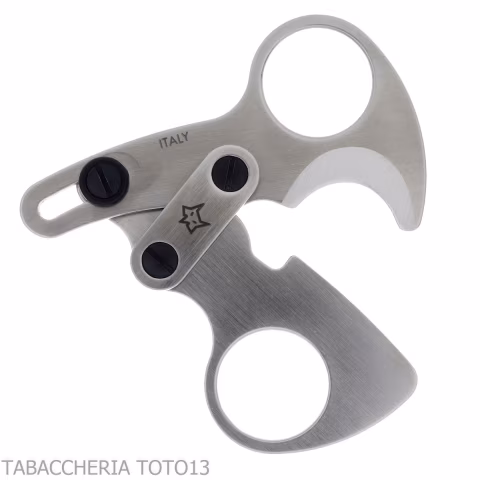Otello by Fox Knives double blade cigars scissor in satin stainless steel - Accessories Cigar - Metal