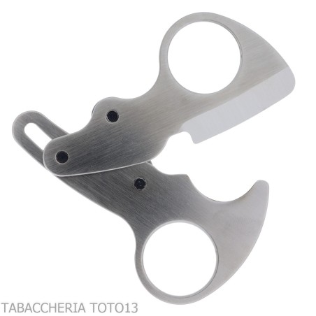 Tijera para cigarros Otello by Fox Knives de doble hoja en acero inoxidable satinado - Accesorios Del Cigarro