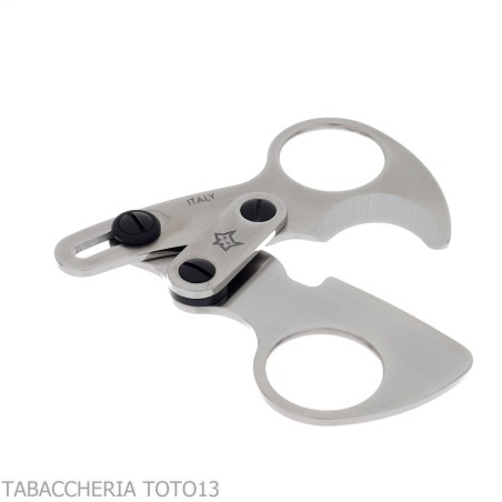 Otello by Fox Knives double blade cigars scissor in satin stainless steel - Accessories Cigar - Metal