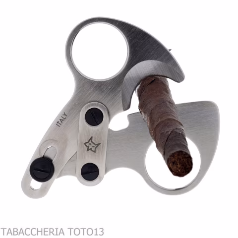 Otello by Fox Knives double blade cigars scissor in satin stainless steel - Accessories Cigar - Metal