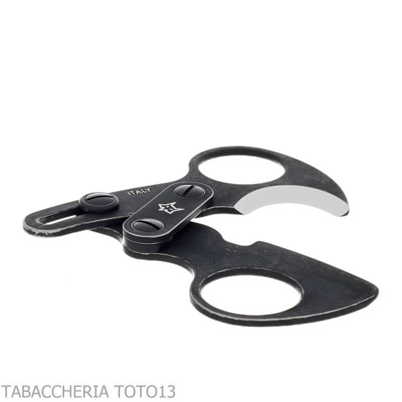 Otello schwarze Doppelklingen-Zigarrenschere aus Edelstahl von Fox Knives - Fox Knives cutlery