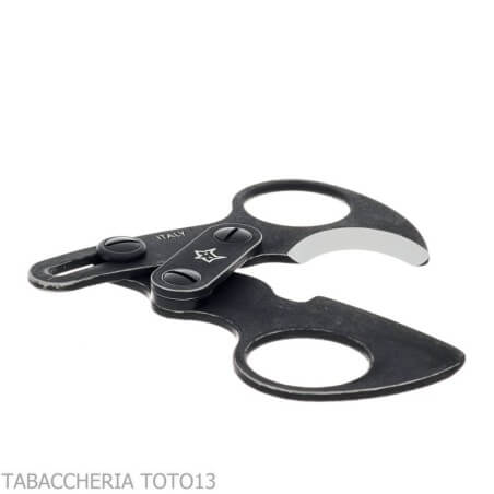 Ciseaux à cigares à double lame en acier inoxydable noir Otello par Fox Knives Fox Knives cutlery Coupe-cigares et guillotines