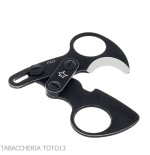 Otello black stainless steel double blade cigar scissor by Fox Knives - Accessories Cigar - Metal
