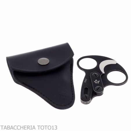 Otello black stainless steel double blade cigar scissor by Fox Knives - Accessories Cigar - Metal