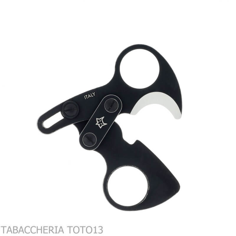 Forbice per sigari bilama in inox nero stone wash Otello by Fox Knives Fox Knives cutlery Tagliasigari & Cutter Tagliasigari ...