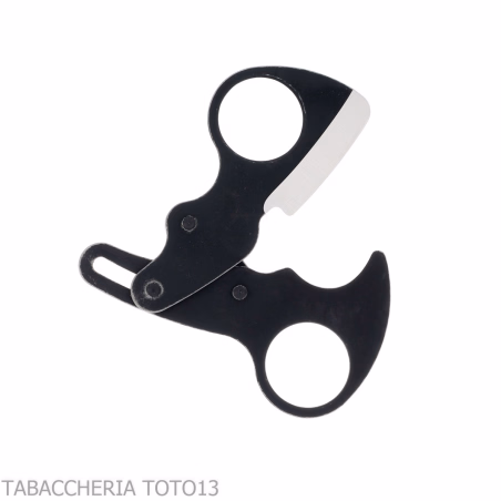 Otello black stainless steel double blade cigar scissor by Fox Knives - Accessories Cigar - Metal