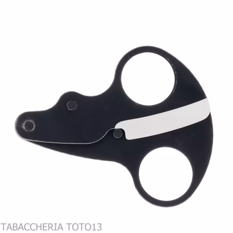 Otello black stainless steel double blade cigar scissor by Fox Knives - Accessories Cigar - Metal